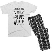 I Ain't Swearing I'm Using My Aesthetician Words Men's T-shirt Pajama Set | Artistshot