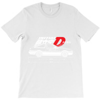 Initial D (side View) Black T-shirt | Artistshot