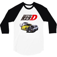 Initial D Ae86 _ Rx7 Sketch 3/4 Sleeve Shirt | Artistshot