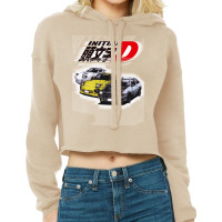 Initial D Ae86 _ Rx7 Sketch Cropped Hoodie | Artistshot