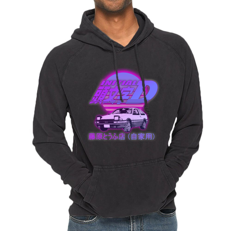 Initial D Ae86 Retro Synthwave Vintage Hoodie | Artistshot