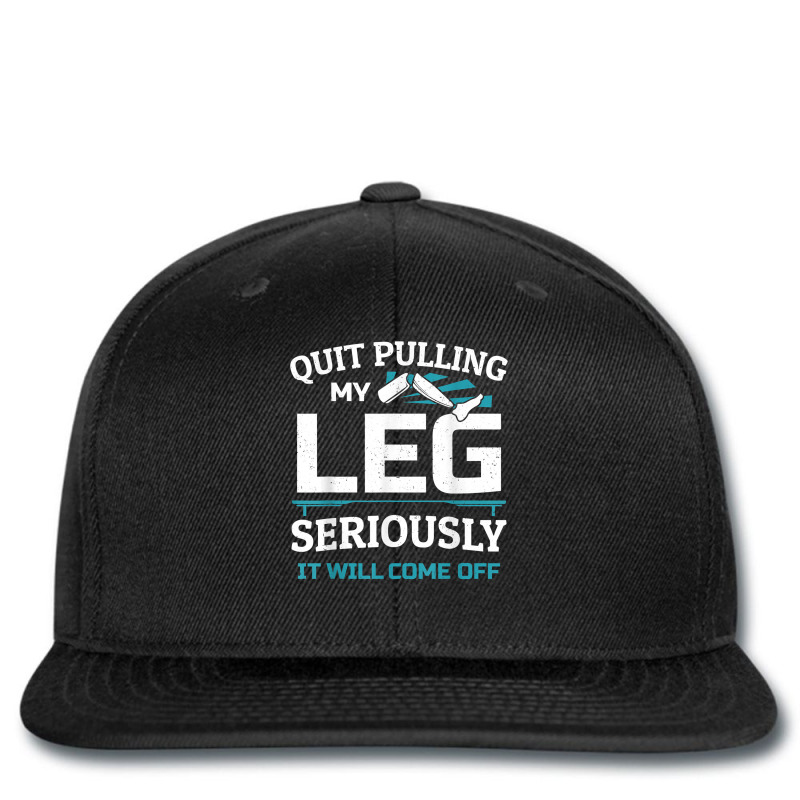 Leg Amputee Funny Humor Leg Surgery Prosthetic Amputated T Shirt Printed hat by cm-arts | Artistshot