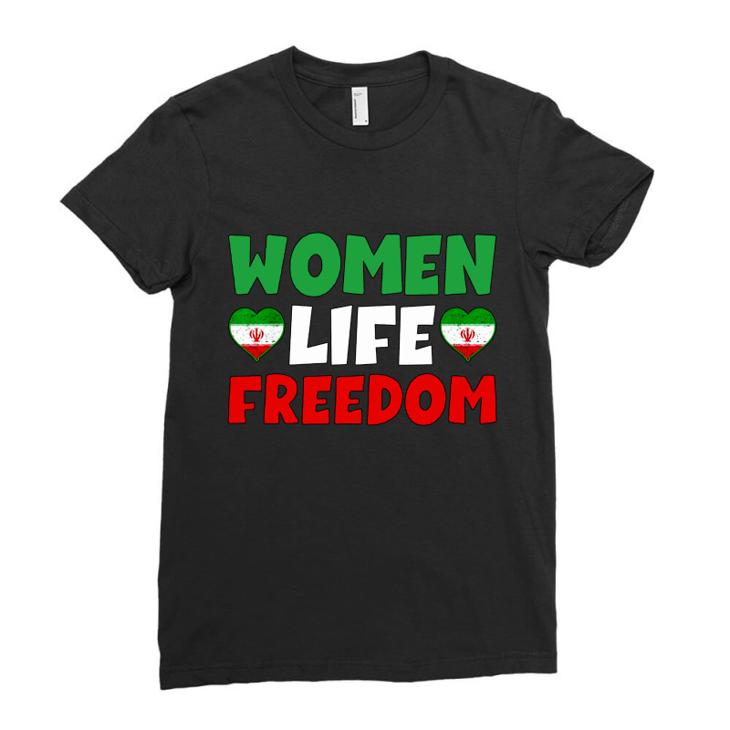 Free Iran Women Life Freedom Ladies Fitted T-Shirt by Pinkbubbles | Artistshot