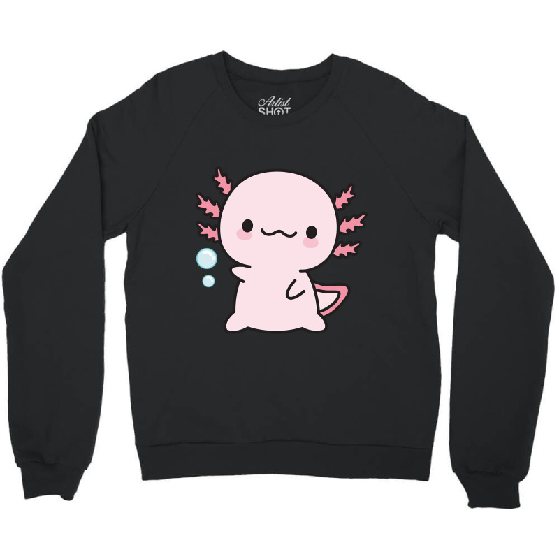 Cute Axolotl Salute Crewneck Sweatshirt by Min03 | Artistshot