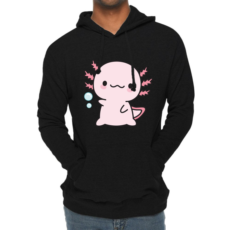 Cute Axolotl Salute Lightweight Hoodie by Min03 | Artistshot