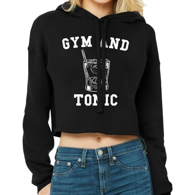 Gym And Tonic Tank Top Cropped Hoodie by cm-arts | Artistshot