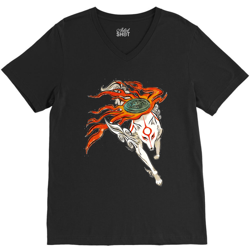 Amaerasu Wolf V-neck Tee | Artistshot