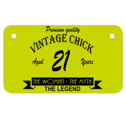 wintage 21 chick Motorcycle License Plate | Artistshot