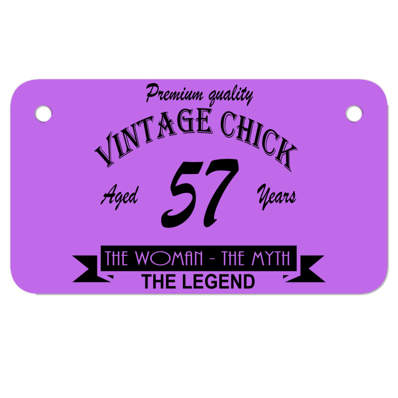Wintage Chick 57 Motorcycle License Plate | Artistshot