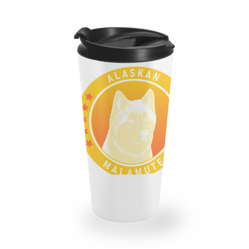 Alaskan Malamute Alaskan Malamute Dog Portrait Travel Mug | Artistshot