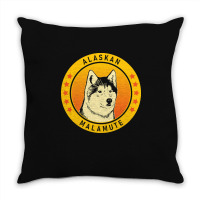 Alaskan Malamute Alaskan Malamute Dog Portrait Throw Pillow | Artistshot