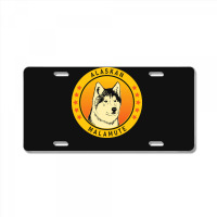 Alaskan Malamute Alaskan Malamute Dog Portrait License Plate | Artistshot