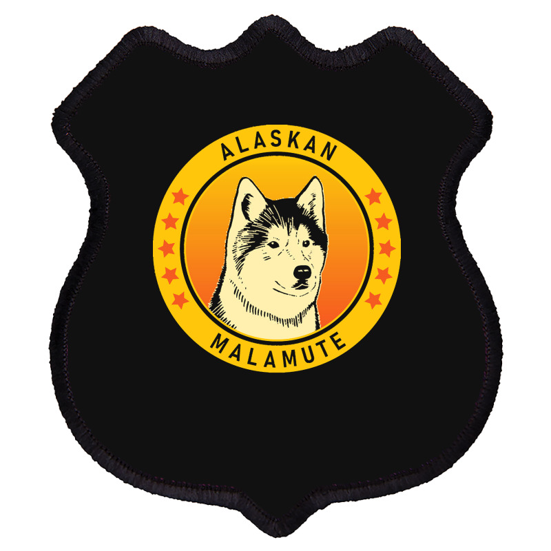 Alaskan Malamute Alaskan Malamute Dog Portrait Shield Patch | Artistshot