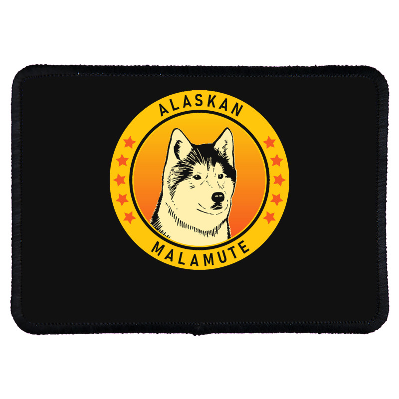 Alaskan Malamute Alaskan Malamute Dog Portrait Rectangle Patch | Artistshot