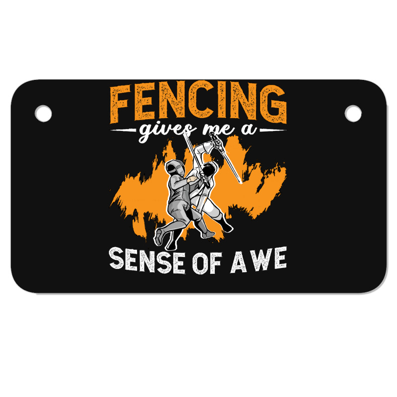 Fencing Fencing Gives Me A Sense Of Longswords Duel Fencer Motorcycle License Plate | Artistshot