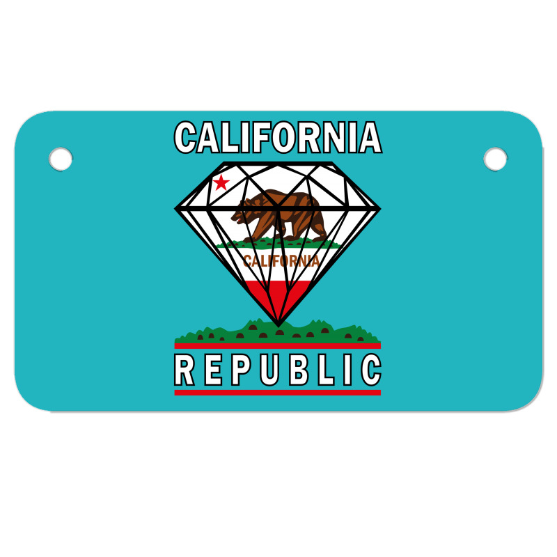 California Diamond Republic Motorcycle License Plate | Artistshot
