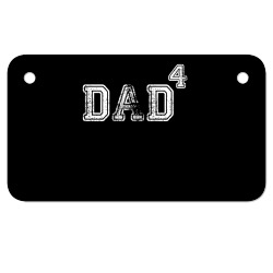 Dad to the Second Power ( dad of 4 ) Motorcycle License Plate | Artistshot