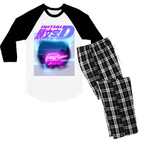 Initial D Neon Light Ae86 Men's 3/4 Sleeve Pajama Set | Artistshot