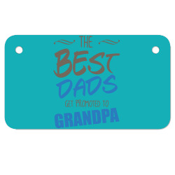 Great Dads Get Promoted to Grandpa Motorcycle License Plate | Artistshot