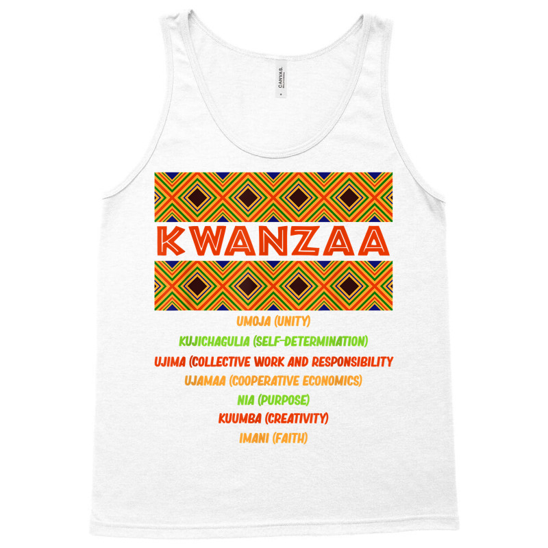 Kwanzaa Principles African American Celebration Graphic T Shirt Tank Top by claudettemeskqx | Artistshot