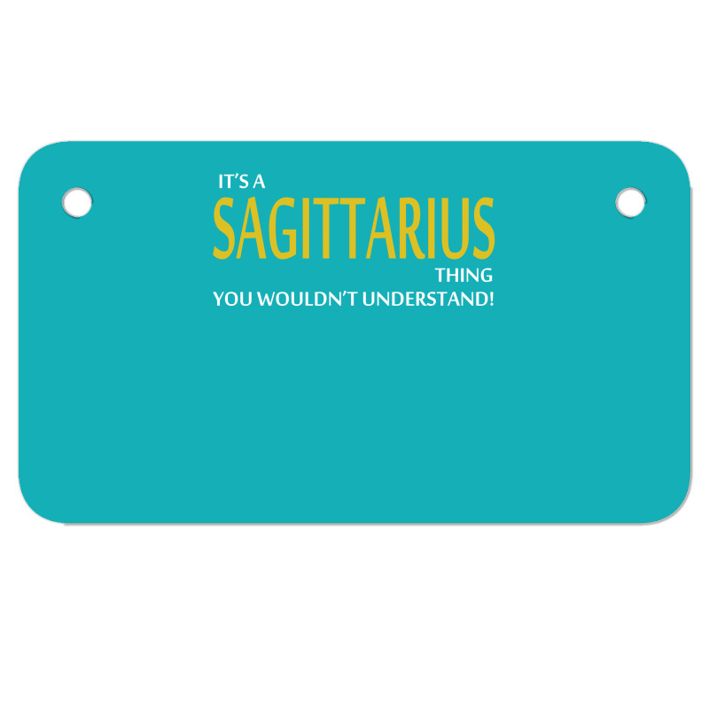 It's A Sagittarius Thing Motorcycle License Plate | Artistshot