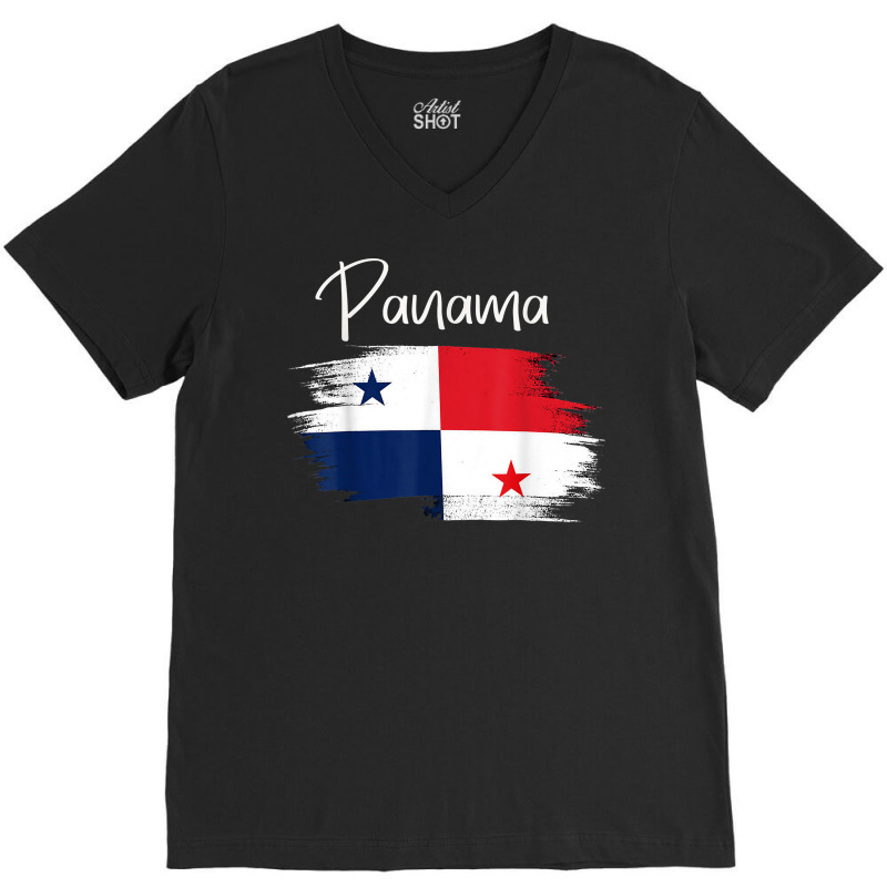 Panama Flag Tshirt, Panamanian Tshirt, Panama Flag For Women T Shirt V-Neck Tee by cm-arts | Artistshot