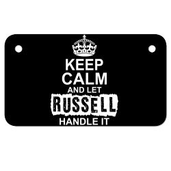 Keep Calm And Let Russell Handle It Motorcycle License Plate | Artistshot