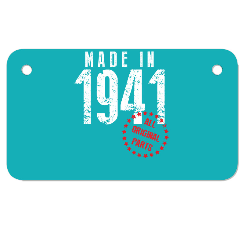 Made In 1941 All Original Parts Motorcycle License Plate | Artistshot