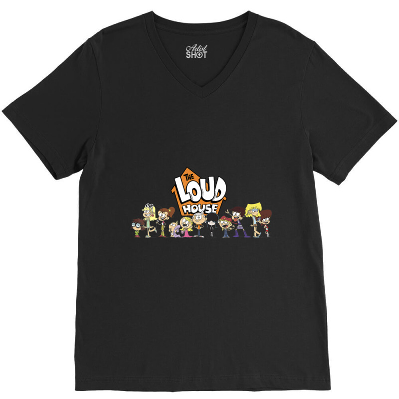 The Loud House Cast In A Row V-Neck Tee by cm-arts | Artistshot