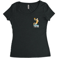 Basketball Time Women's Triblend Scoop T-shirt | Artistshot