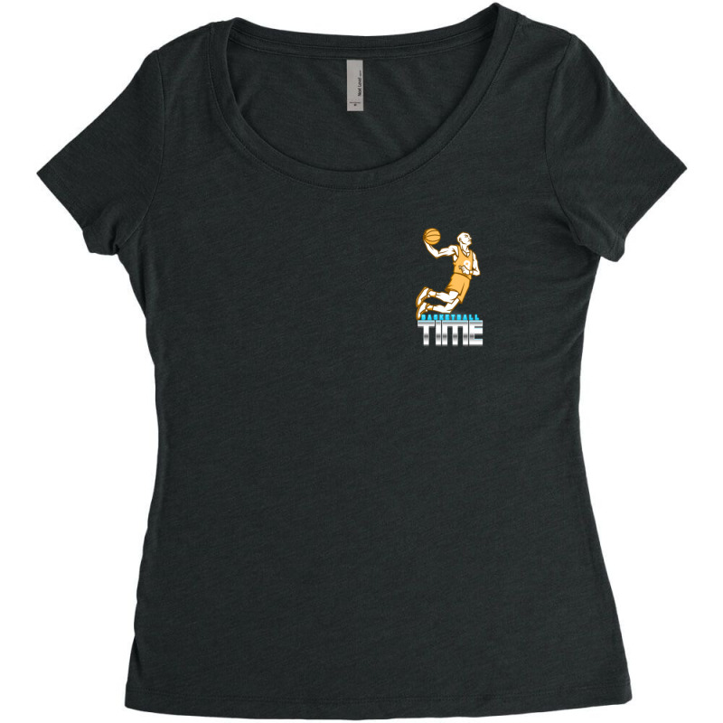 Basketball Time Women's Triblend Scoop T-shirt by cm-arts | Artistshot