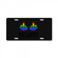 Fck Desantis X 2 - Censored With 2 Rainbow Middle Fingers License Plate | Artistshot