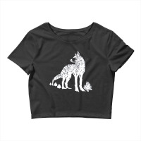 Floral Wolf Crop Top | Artistshot