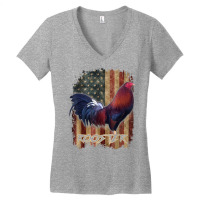 Rooster Shirt Cock Fight Us Flag T Shirt Women's V-neck T-shirt | Artistshot