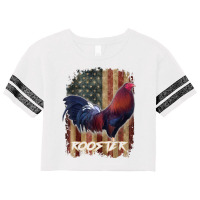 Rooster Shirt Cock Fight Us Flag T Shirt Scorecard Crop Tee | Artistshot