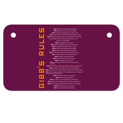 Gibbs's Rules Motorcycle License Plate | Artistshot