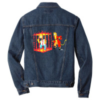 Homer In Devil's Cage The Simpsons Men Denim Jacket | Artistshot