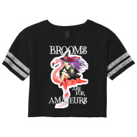 Brooms Are For Amateurs Witch Flamingo Brooms Are For Amateurs Funny W Scorecard Crop Tee | Artistshot