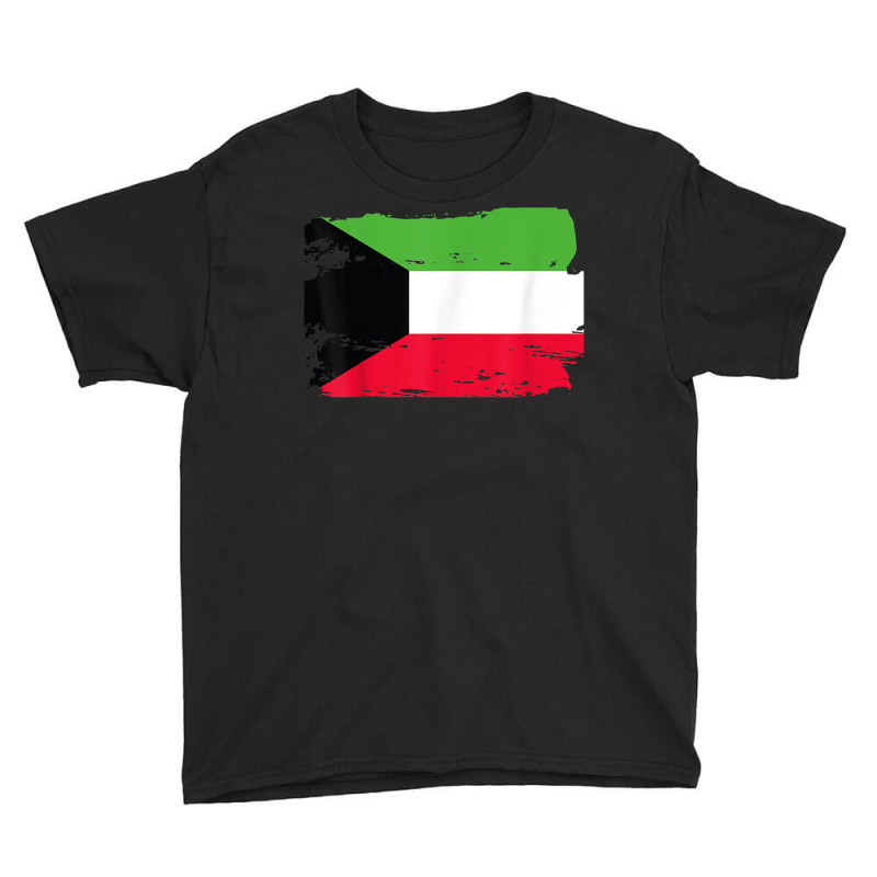 Official Kuwait Flag Kuwaiti Country Pride Vintage T Shirt Youth Tee by cm-arts | Artistshot