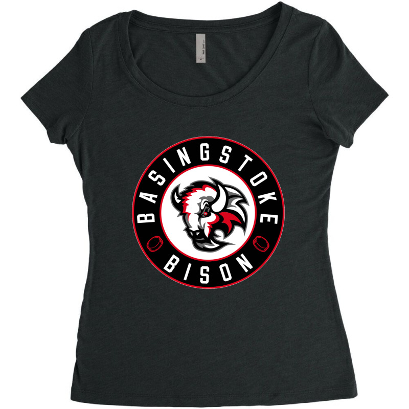 Basingstoke Bison Ice Hockey Women's Triblend Scoop T-shirt by cm-arts | Artistshot