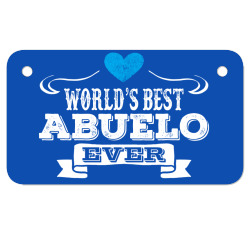 Worlds Best Abuelo Ever Motorcycle License Plate | Artistshot