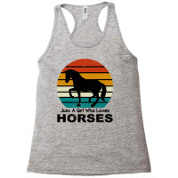 Horse Just A Girl Who Loves Horses Horseman Cattle Racerback Tank | Artistshot