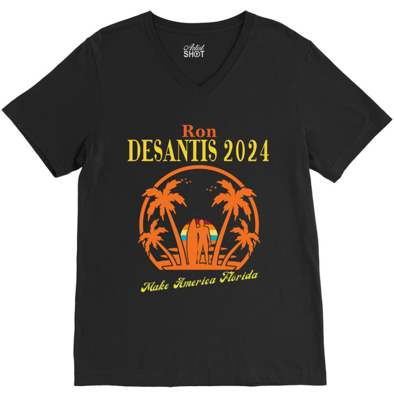 Ron Desantis For President 2024 Conservative V-neck Tee | Artistshot