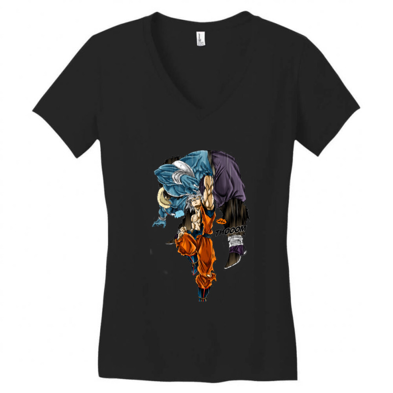 Goku Mastered Ultra Instinct Vs Dragonball Súper Saiyan Gift Women's V-Neck T-Shirt by KelseyHachler | Artistshot