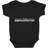 The Sermonator Funny Pastor Prayer Warrior Motorcycle Pastor Long Slee Baby Bodysuit | Artistshot