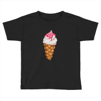 Bubble Waffle Ice Cream  Egg Bubble Waffle Vanilla Ice Cream 4 Toddler T-shirt | Artistshot