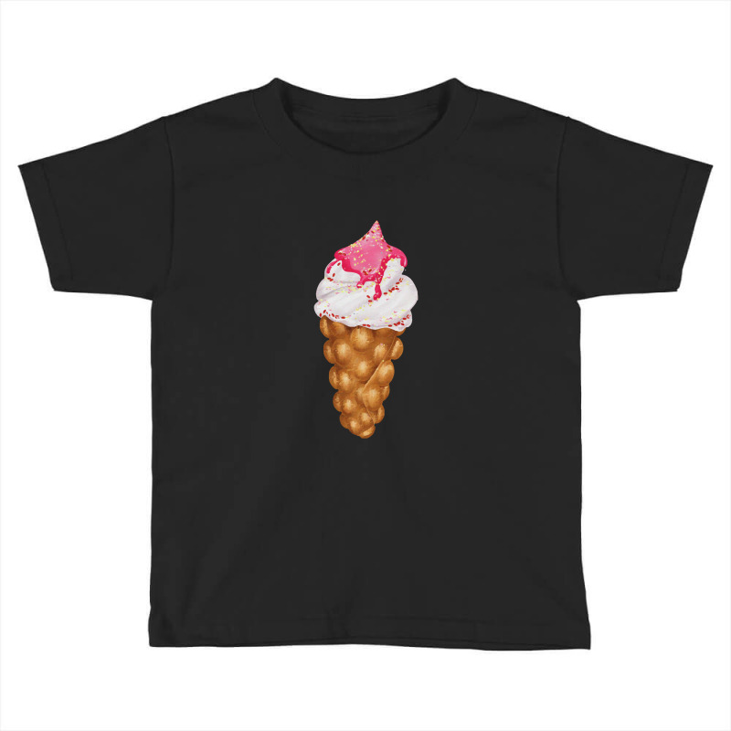 Bubble Waffle Ice Cream  Egg Bubble Waffle Vanilla Ice Cream 4 Toddler T-shirt by cemarrarubi | Artistshot