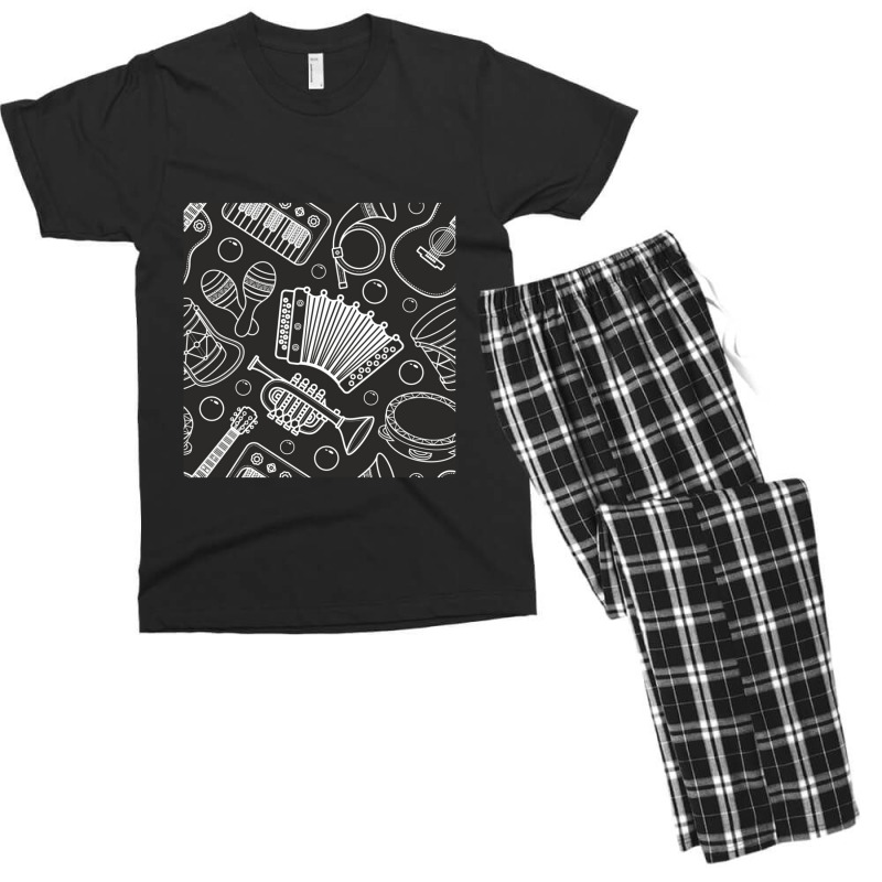 Musical Instruments Seamless Pattern 1 Men's T-shirt Pajama Set by JAMESDSHARP | Artistshot