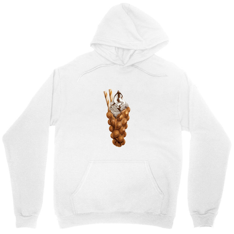 Bubble Waffle Ice Cream  Egg Bubble Waffle Vanilla Ice Cream 6 Unisex Hoodie by cemarrarubi | Artistshot