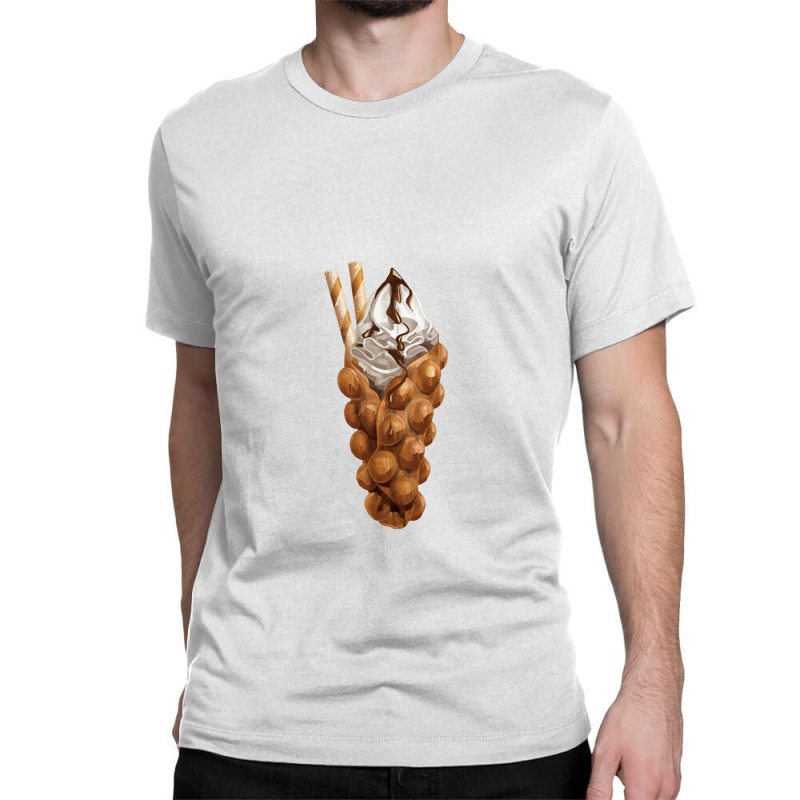 Bubble Waffle Ice Cream  Egg Bubble Waffle Vanilla Ice Cream 6 Classic T-shirt by cemarrarubi | Artistshot